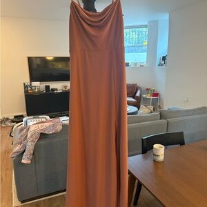 Birdy Grey Ash Crepe bridesmaid Dress - Desert Rose size Large -